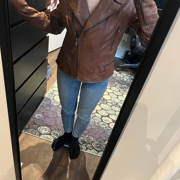 Danier Leather Jacket - Style: Tayla, Dark Cognac - Picture 9 of 13